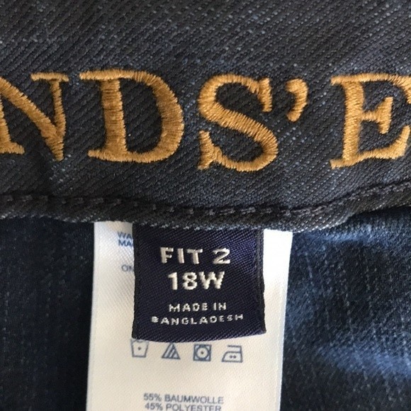 Lands' End Ankle Length Straight Leg Jeans - Picture 10 of 15